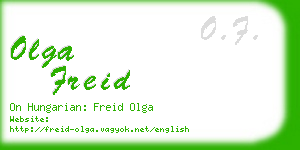 olga freid business card